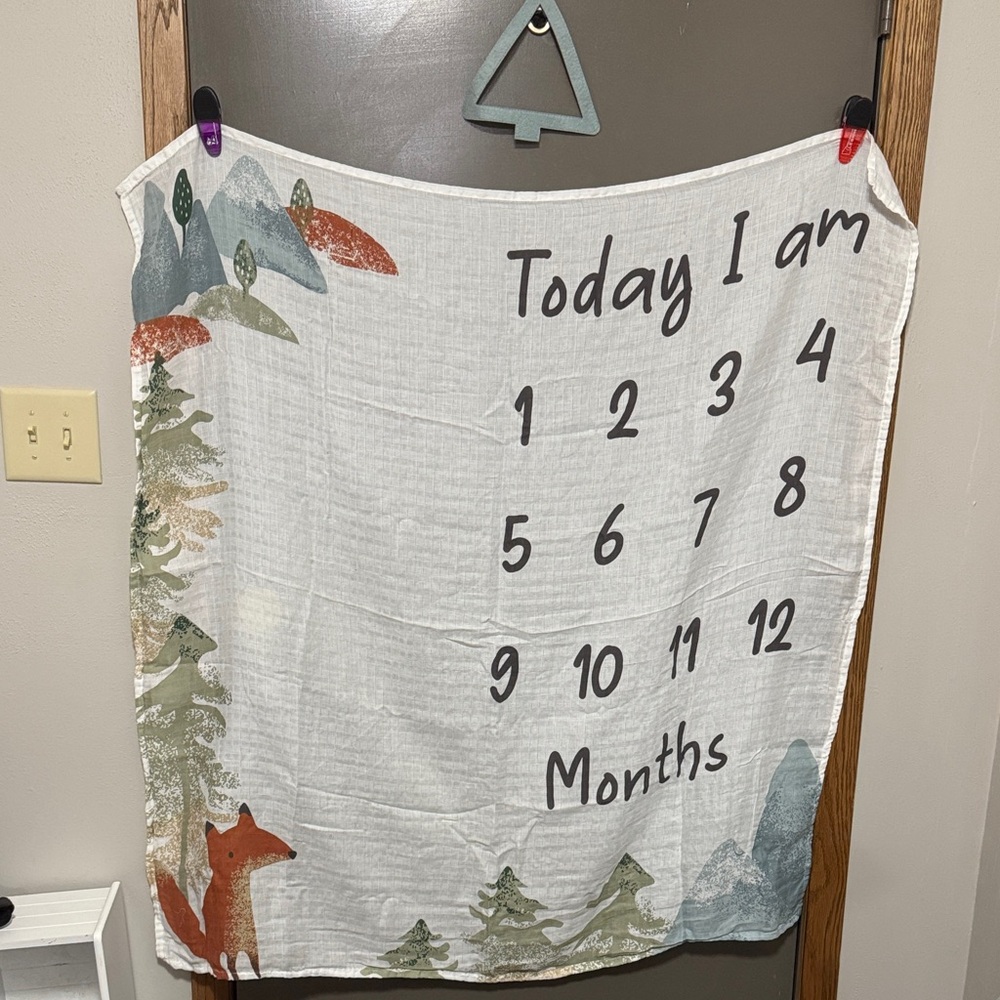 Woodland Adventure Baby Milestone Blanket